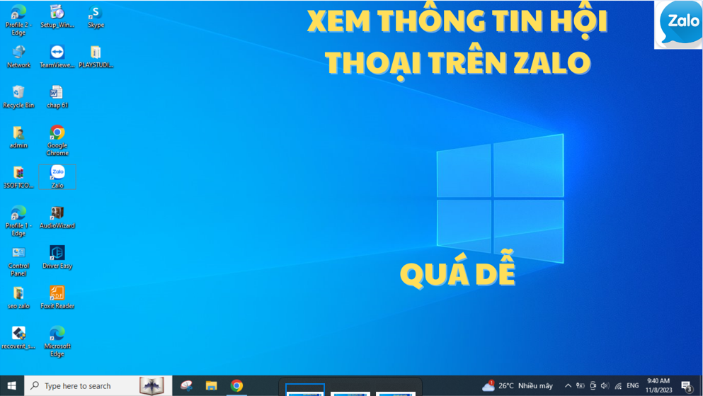 Xem thông tin hội thoại trên Zalo vô cùng đơn giản