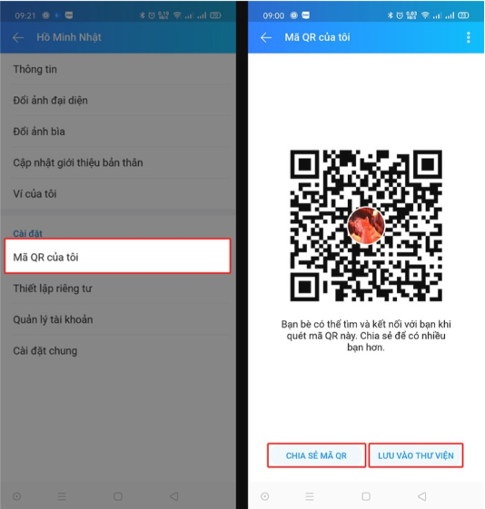 Lấy link Zalo bằng mã QR