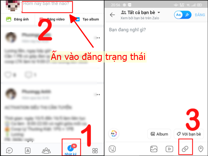 Đăng trạng thái Zalo